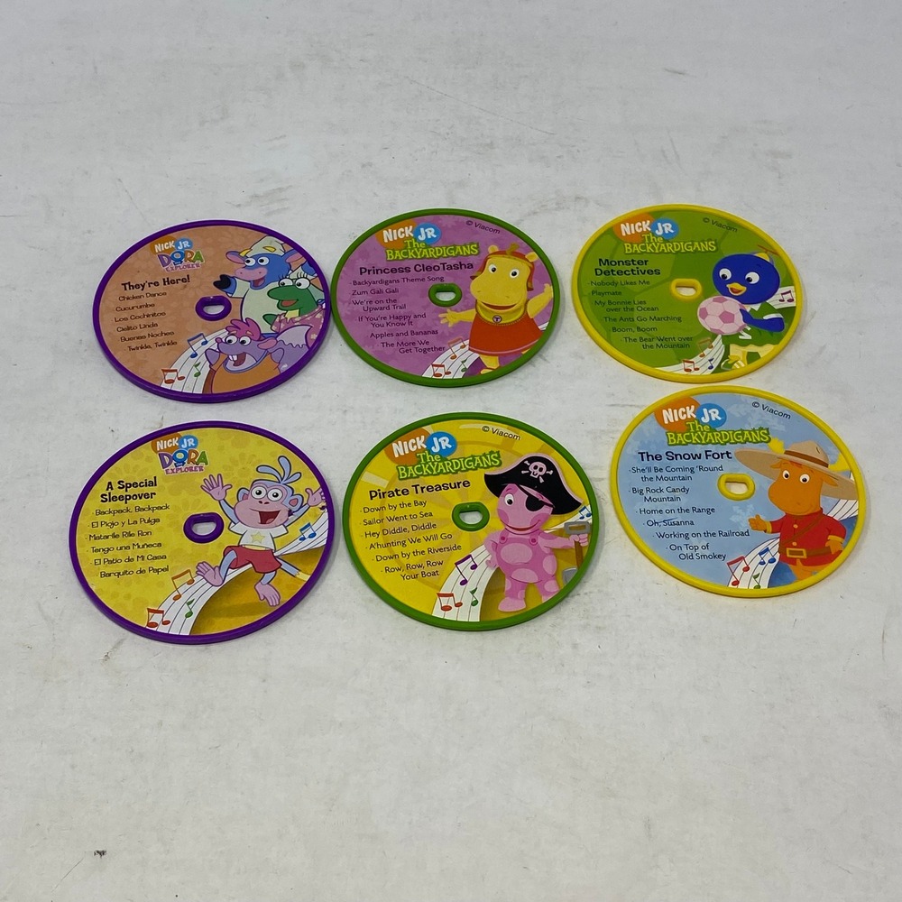 Nick Jr Dora the Explorer Backyardigans Music Player Replacement Discs Lot of 6